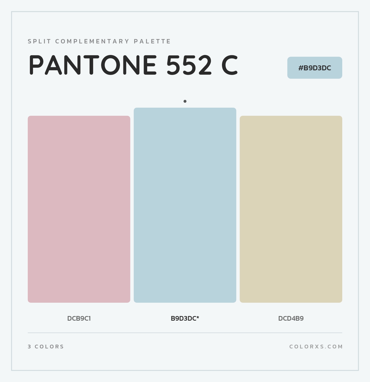 PANTONE 552 C - Split-Complementary Color Palette