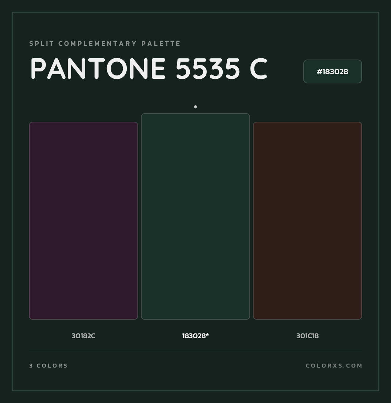 PANTONE 5535 C - Split-Complementary Color Palette