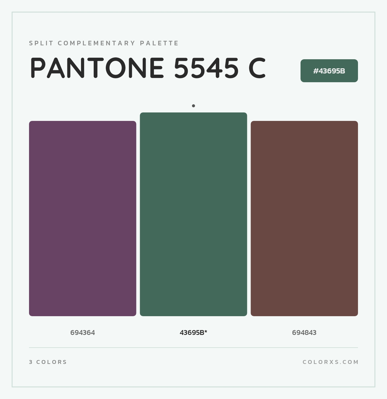 PANTONE 5545 C - Split-Complementary Color Palette