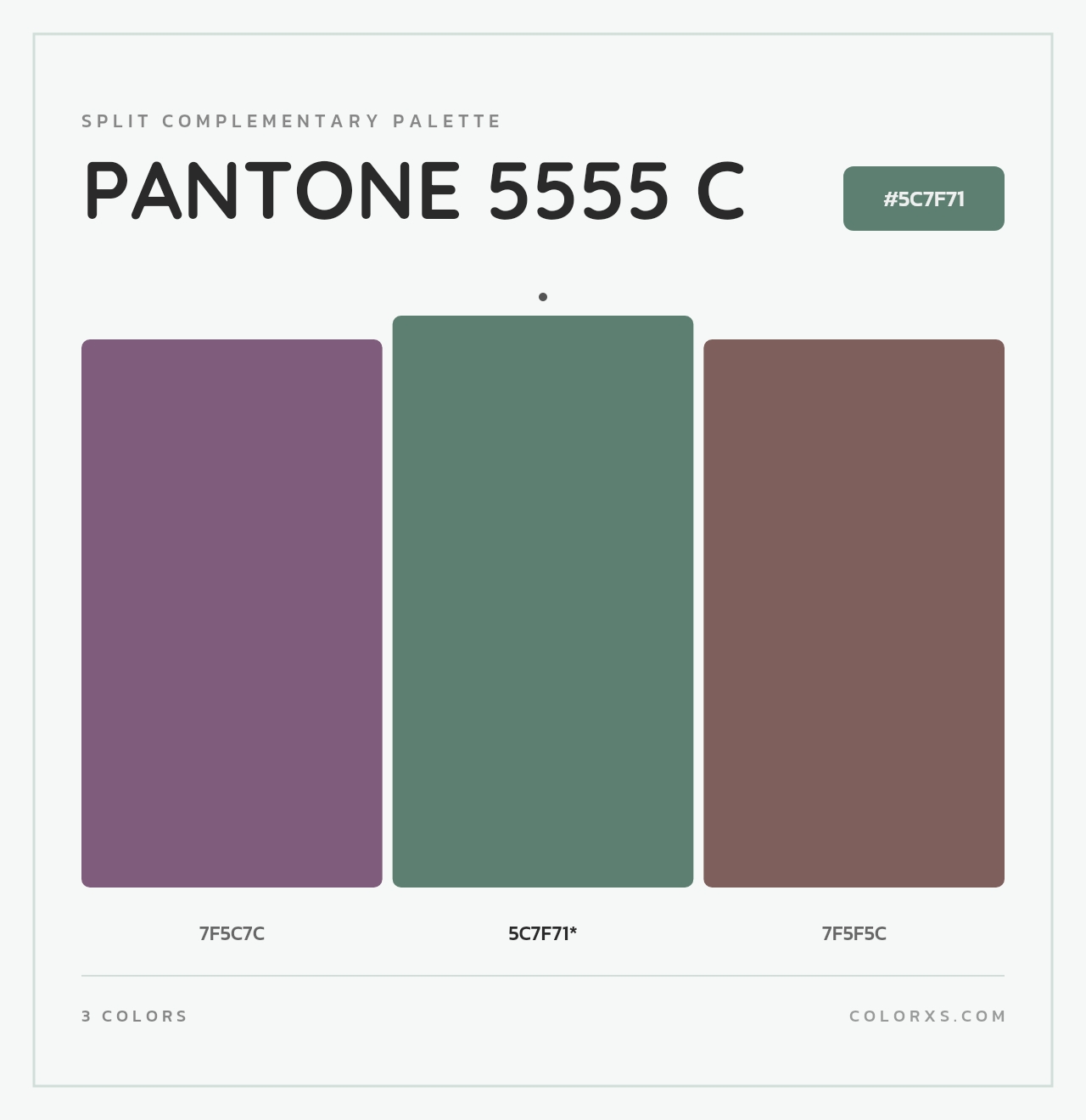 PANTONE 5555 C - Split-Complementary Color Palette