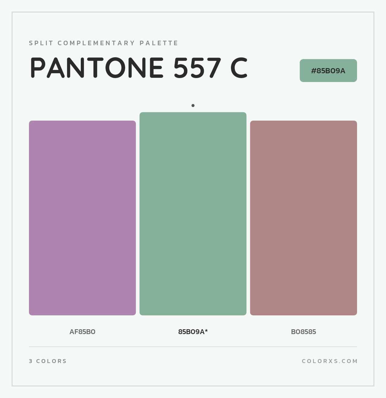 PANTONE 557 C - Split-Complementary Color Palette
