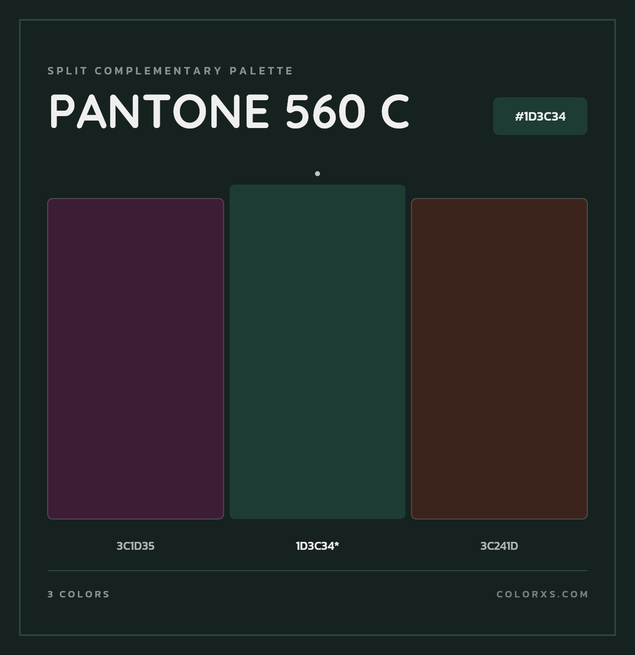 PANTONE 560 C - Split-Complementary Color Palette