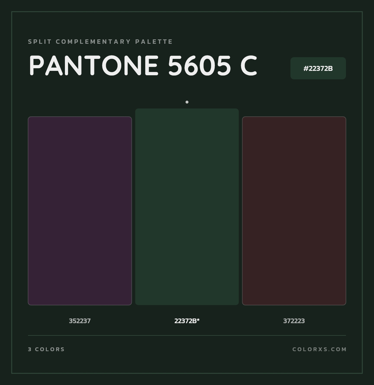 PANTONE 5605 C - Split-Complementary Color Palette