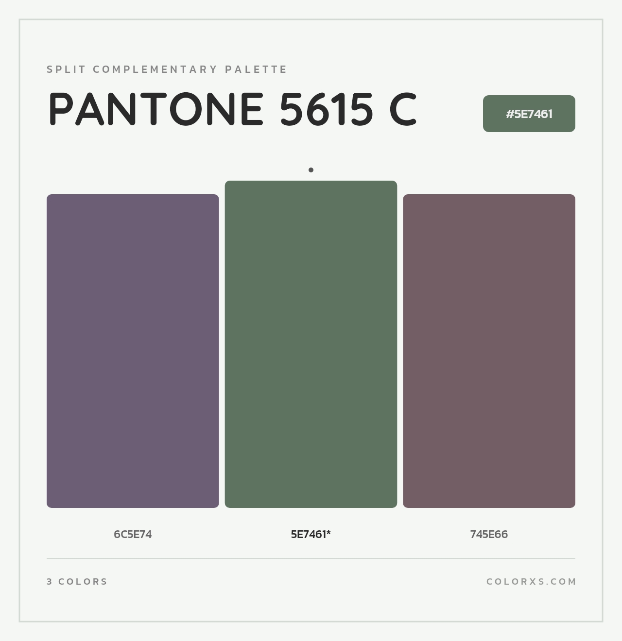PANTONE 5615 C - Split-Complementary Color Palette