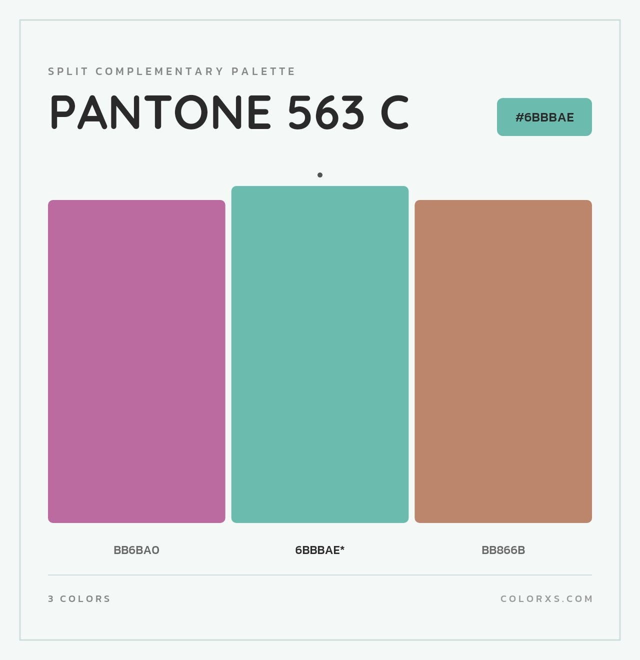 PANTONE 563 C - Split-Complementary Color Palette