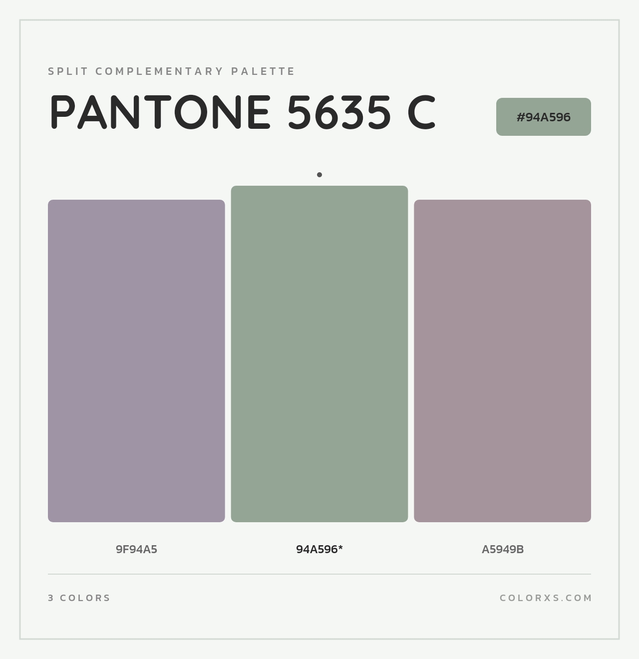 PANTONE 5635 C - Split-Complementary Color Palette
