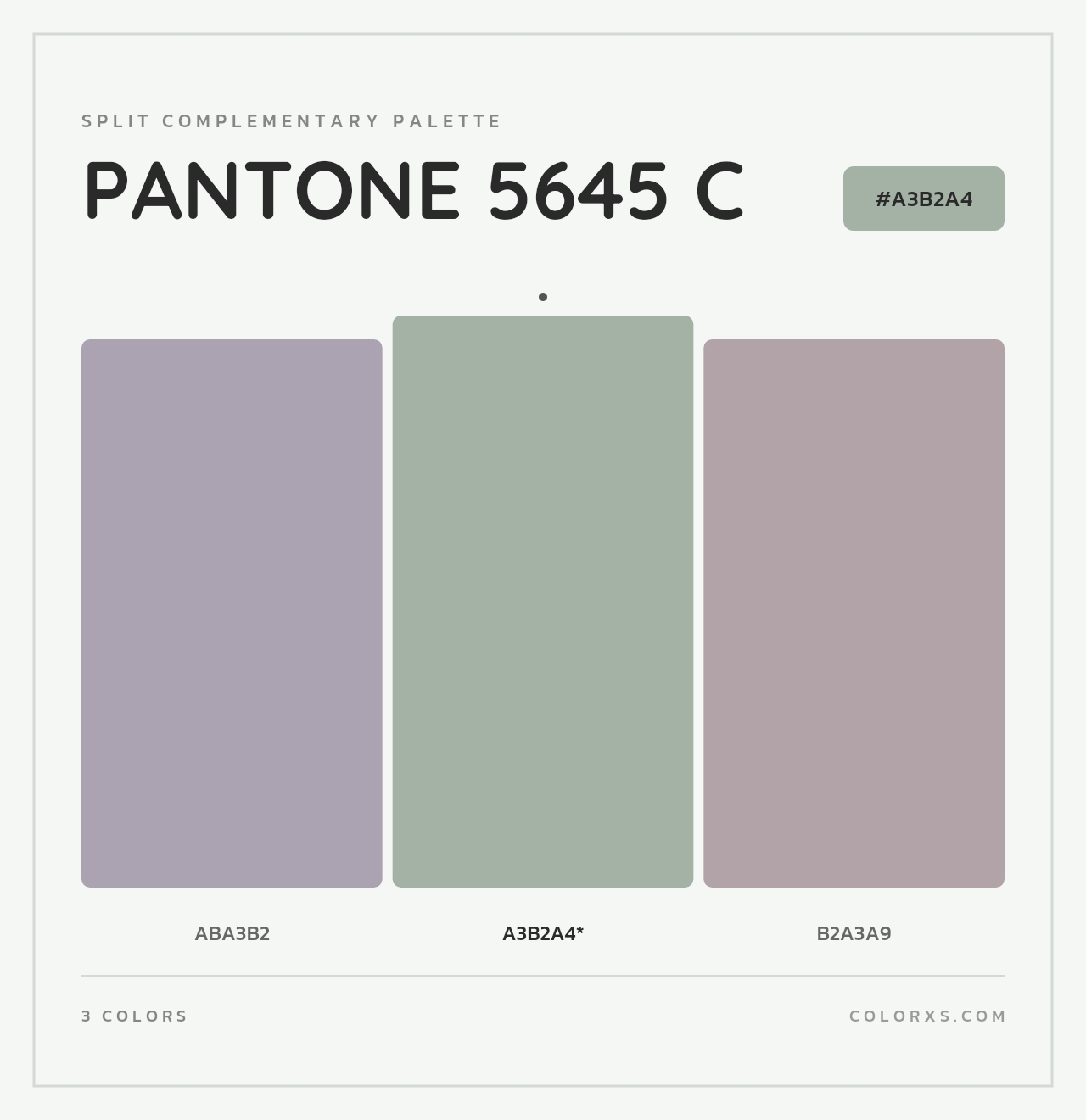 PANTONE 5645 C - Split-Complementary Color Palette