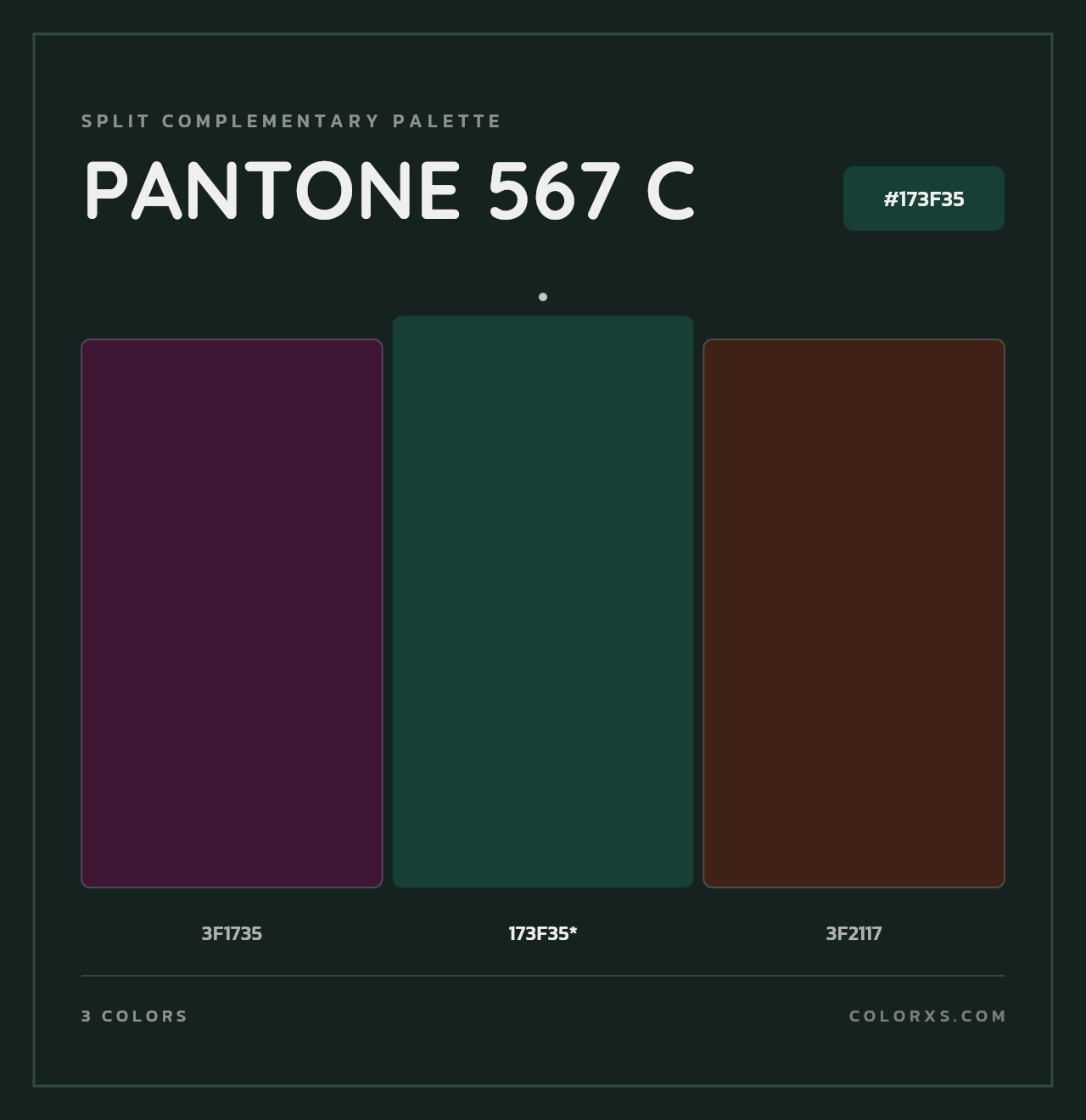 PANTONE 567 C - Split-Complementary Color Palette