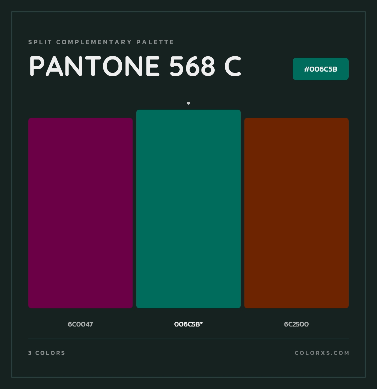 PANTONE 568 C - Split-Complementary Color Palette
