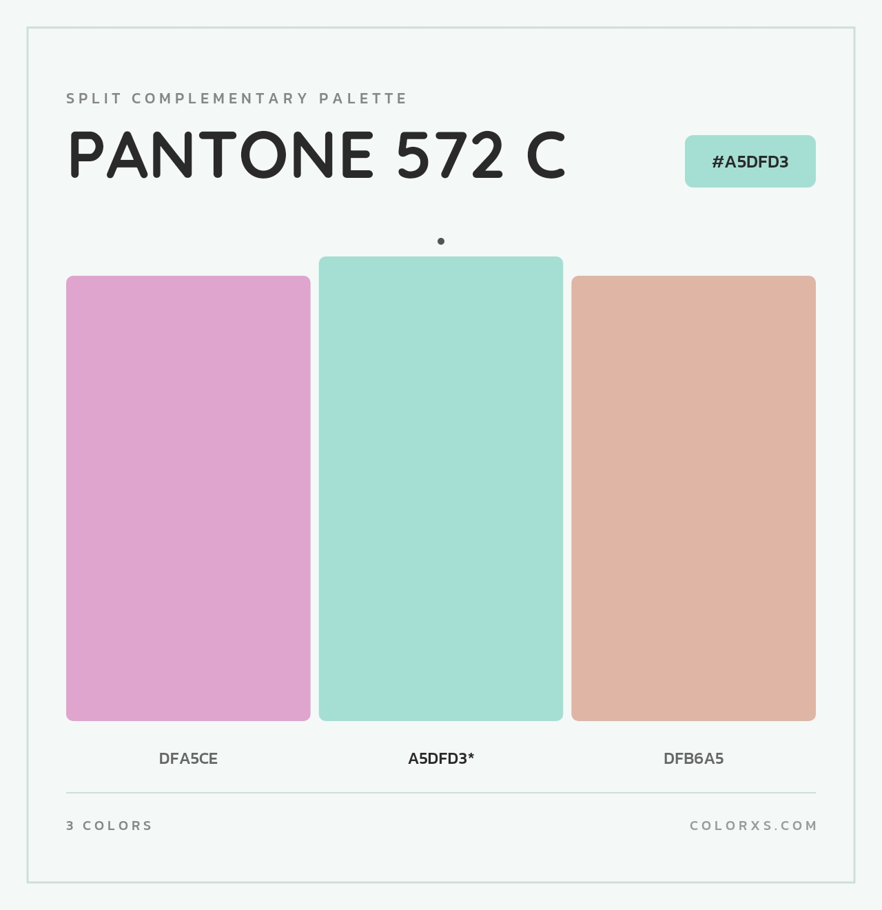 PANTONE 572 C - Split-Complementary Color Palette