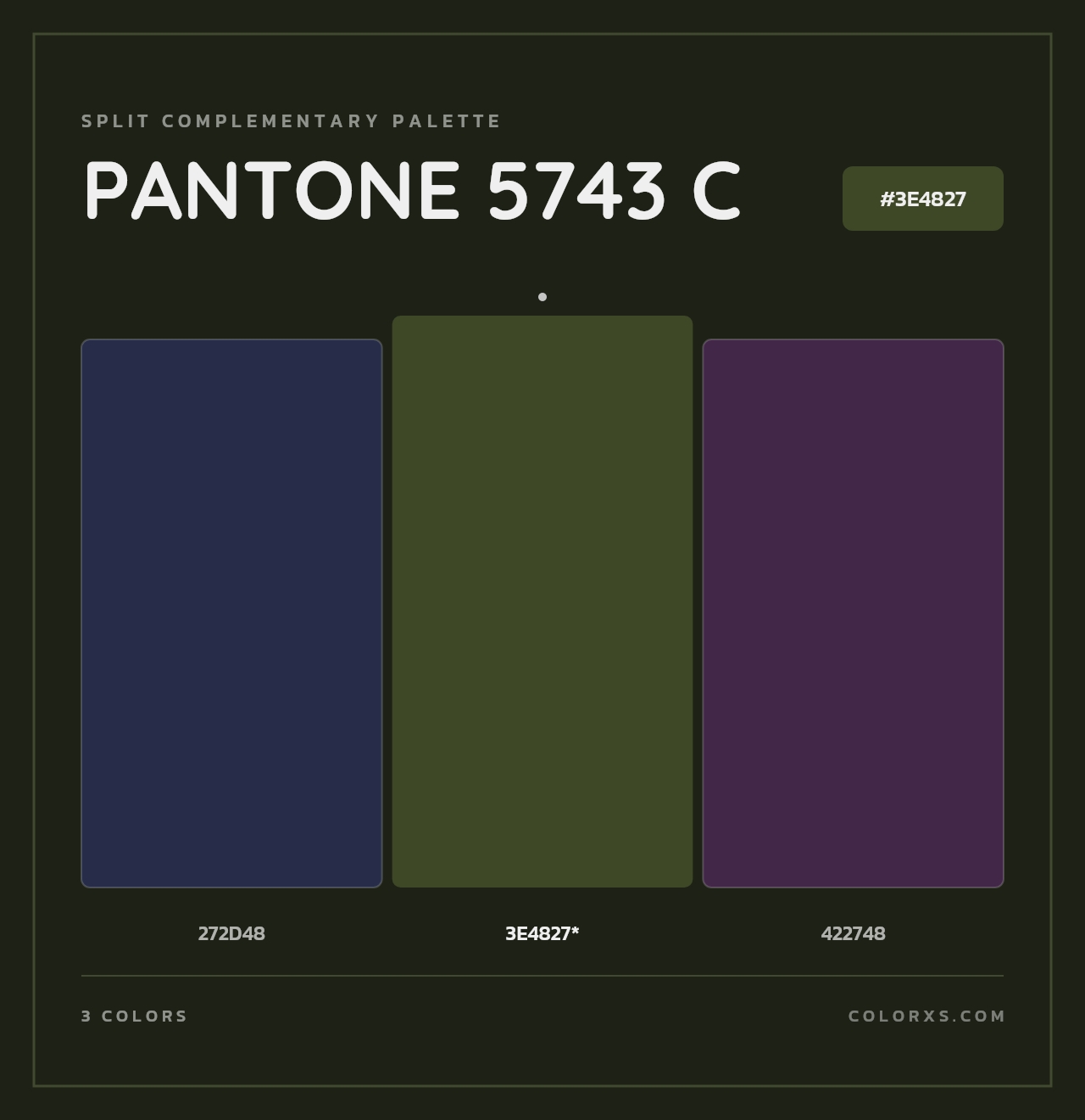 PANTONE 5743 C - Split-Complementary Color Palette