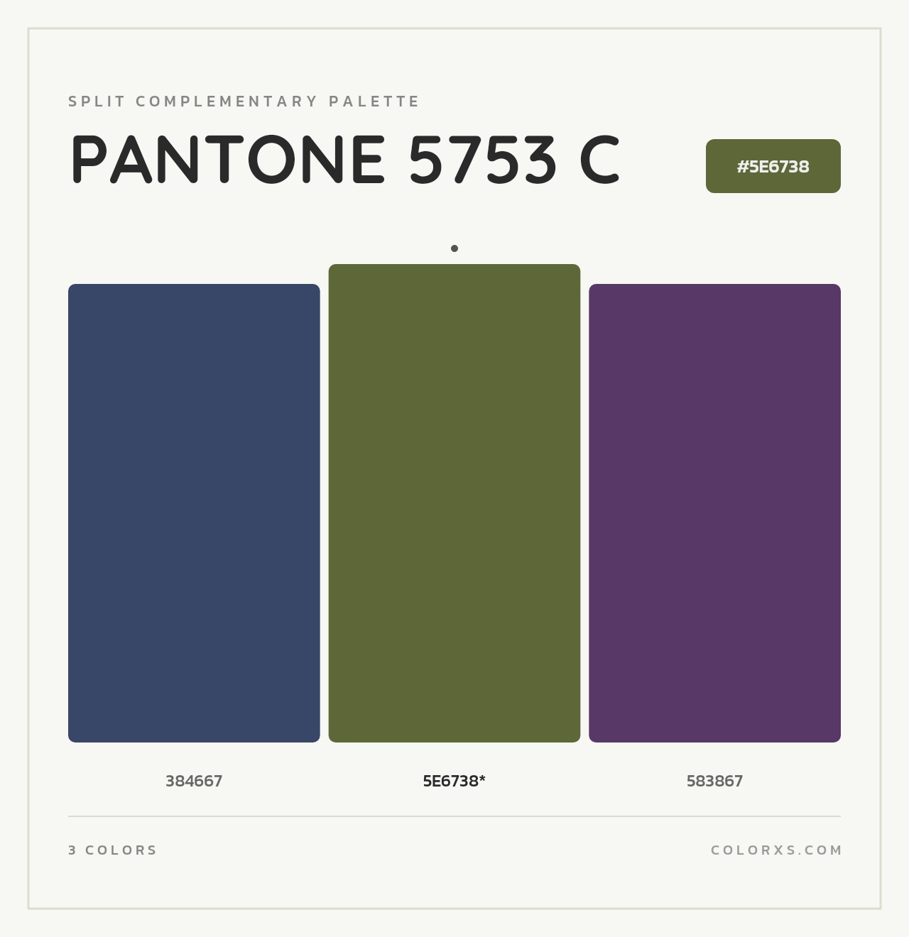 PANTONE 5753 C - Split-Complementary Color Palette