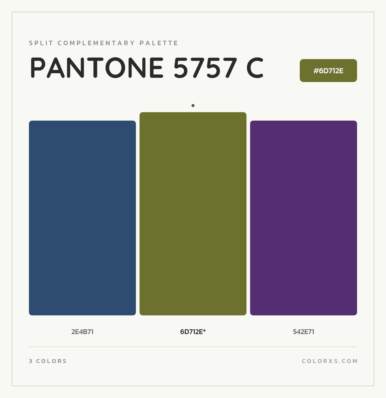 PANTONE 5757 C - Split-Complementary Color Palette