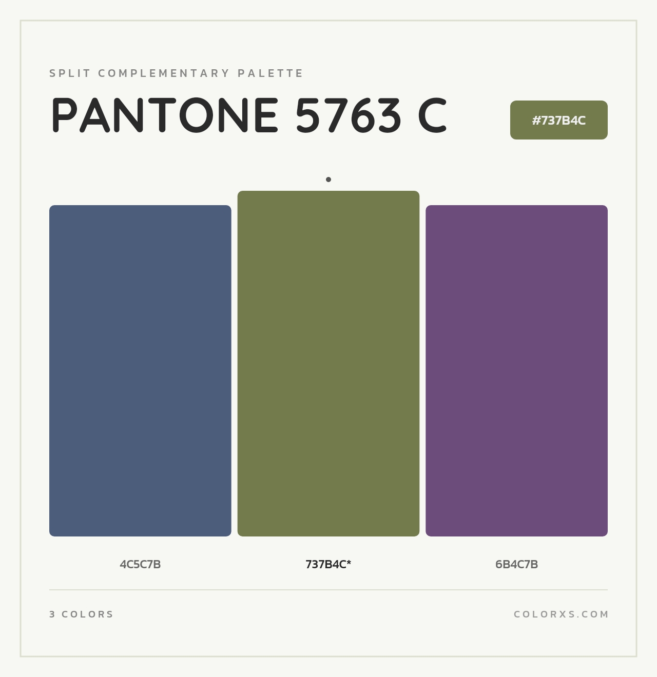 PANTONE 5763 C - Split-Complementary Color Palette