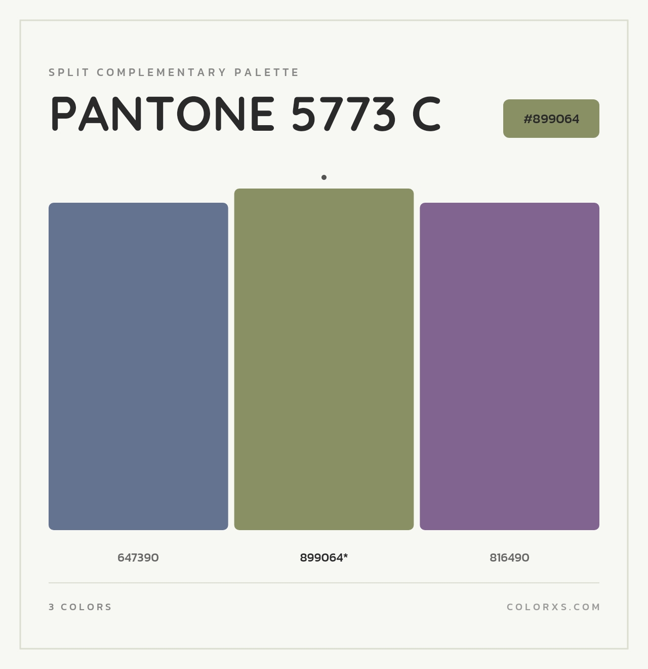 PANTONE 5773 C - Split-Complementary Color Palette