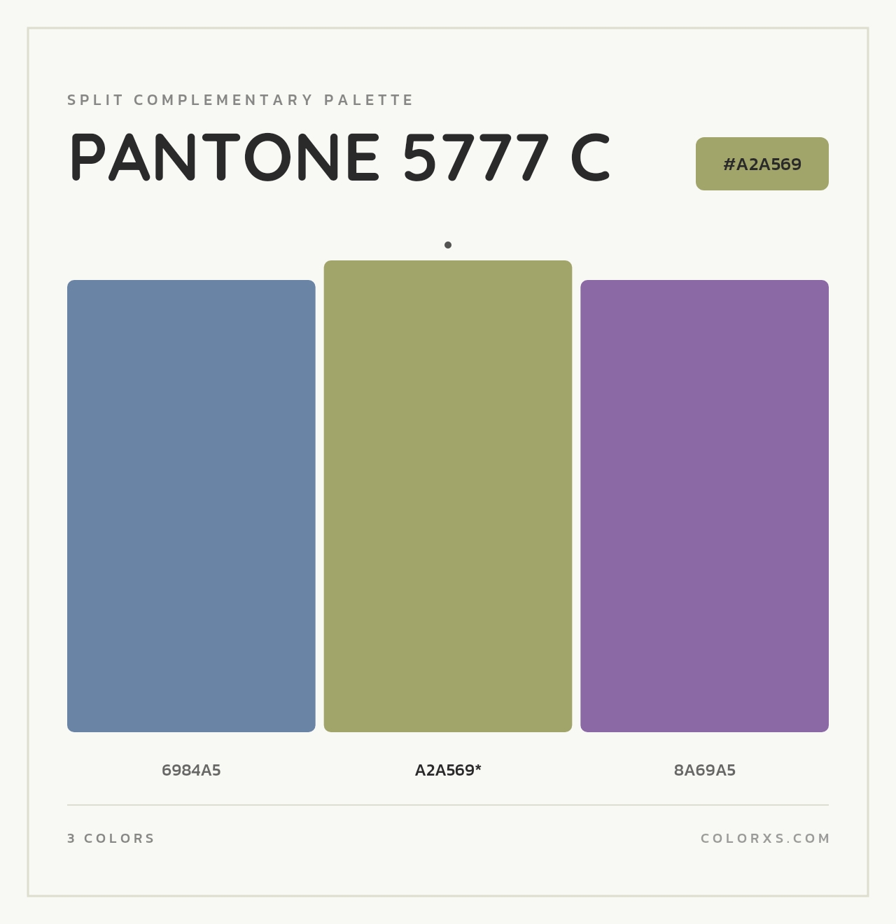 PANTONE 5777 C - Split-Complementary Color Palette