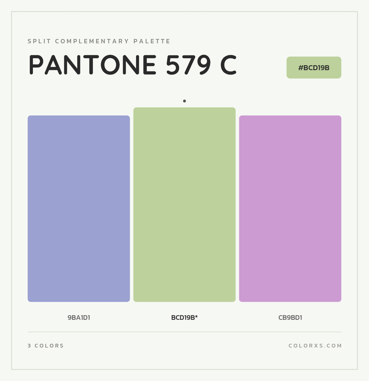 PANTONE 579 C - Split-Complementary Color Palette