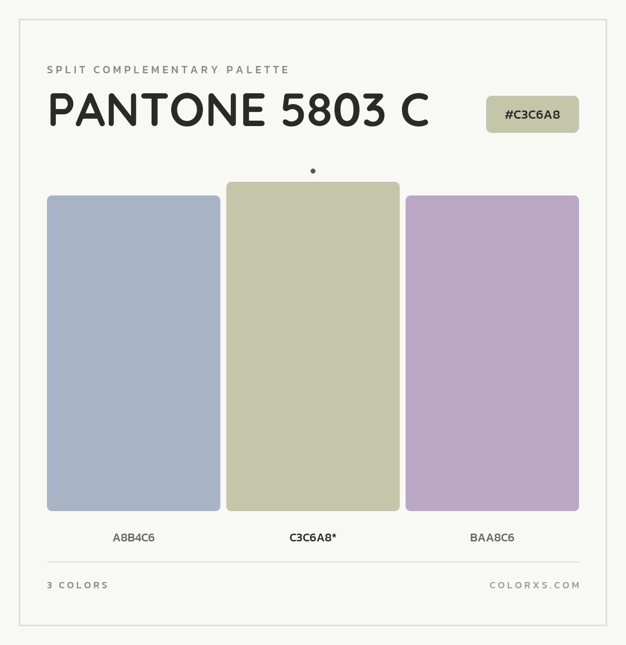 PANTONE 5803 C - Split-Complementary Color Palette