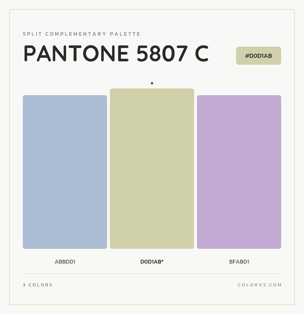 PANTONE 5807 C - Split-Complementary Color Palette