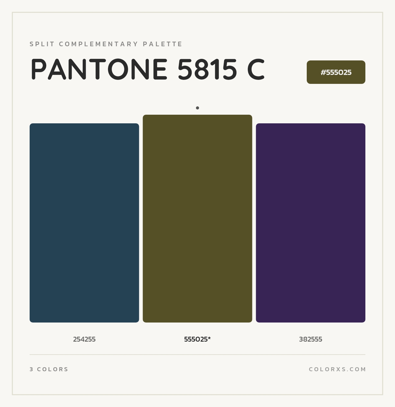 PANTONE 5815 C - Split-Complementary Color Palette