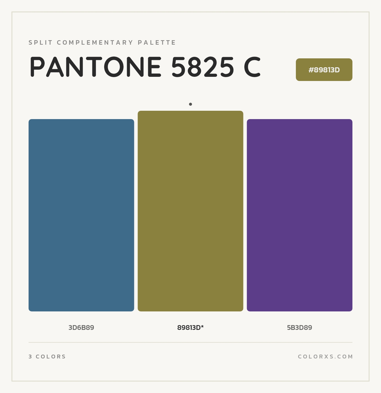 PANTONE 5825 C - Split-Complementary Color Palette