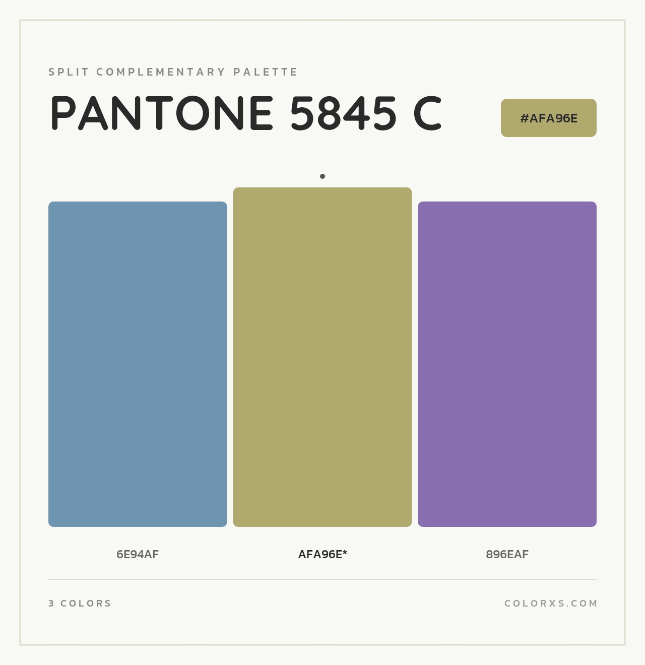 PANTONE 5845 C - Split-Complementary Color Palette