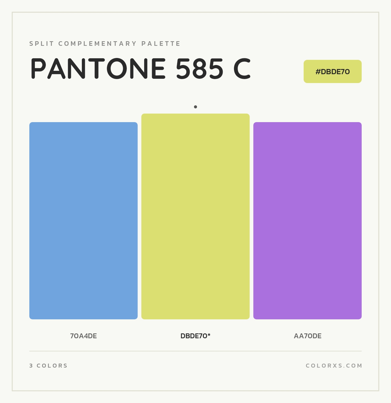 PANTONE 585 C - Split-Complementary Color Palette