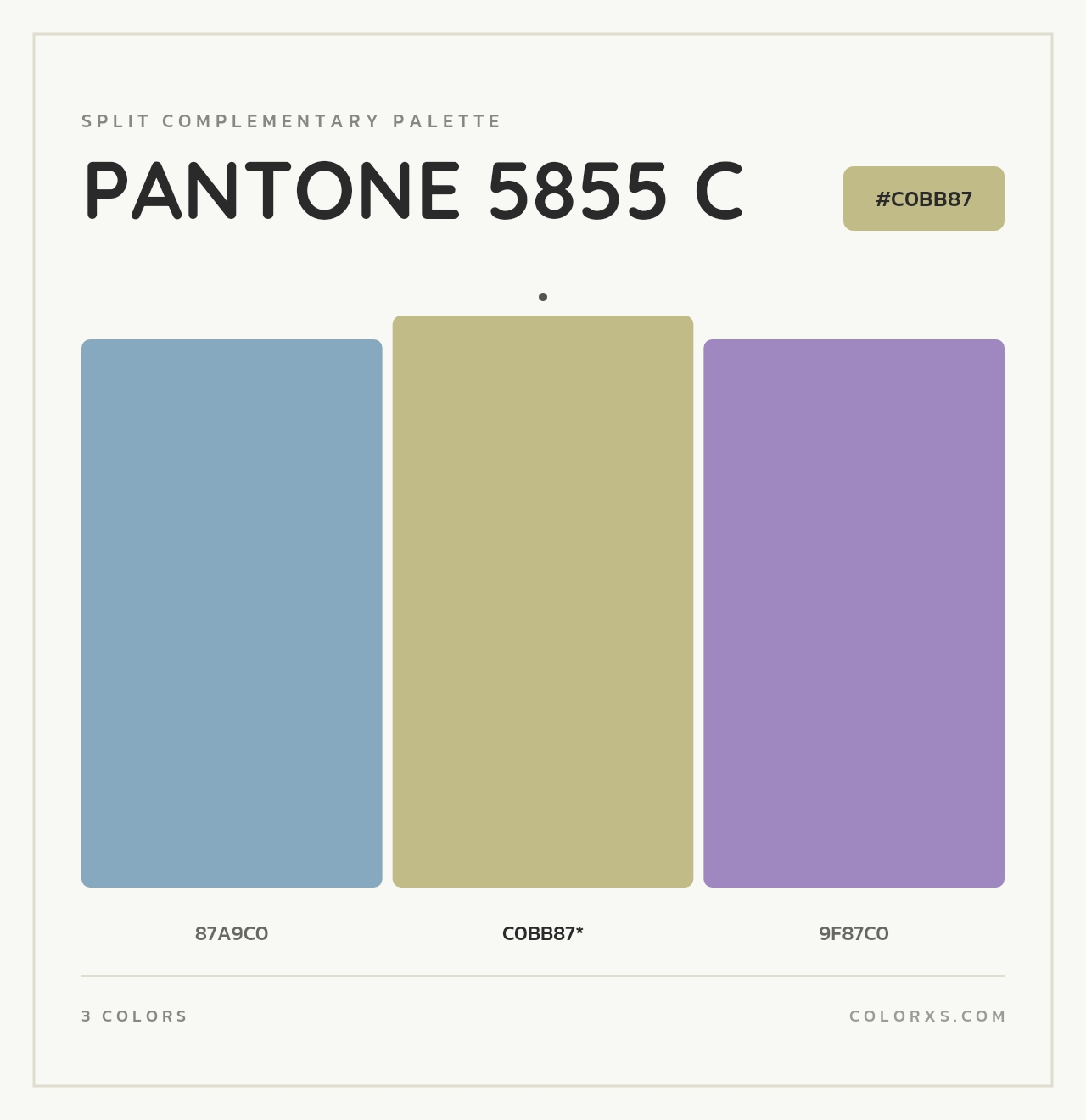 PANTONE 5855 C - Split-Complementary Color Palette