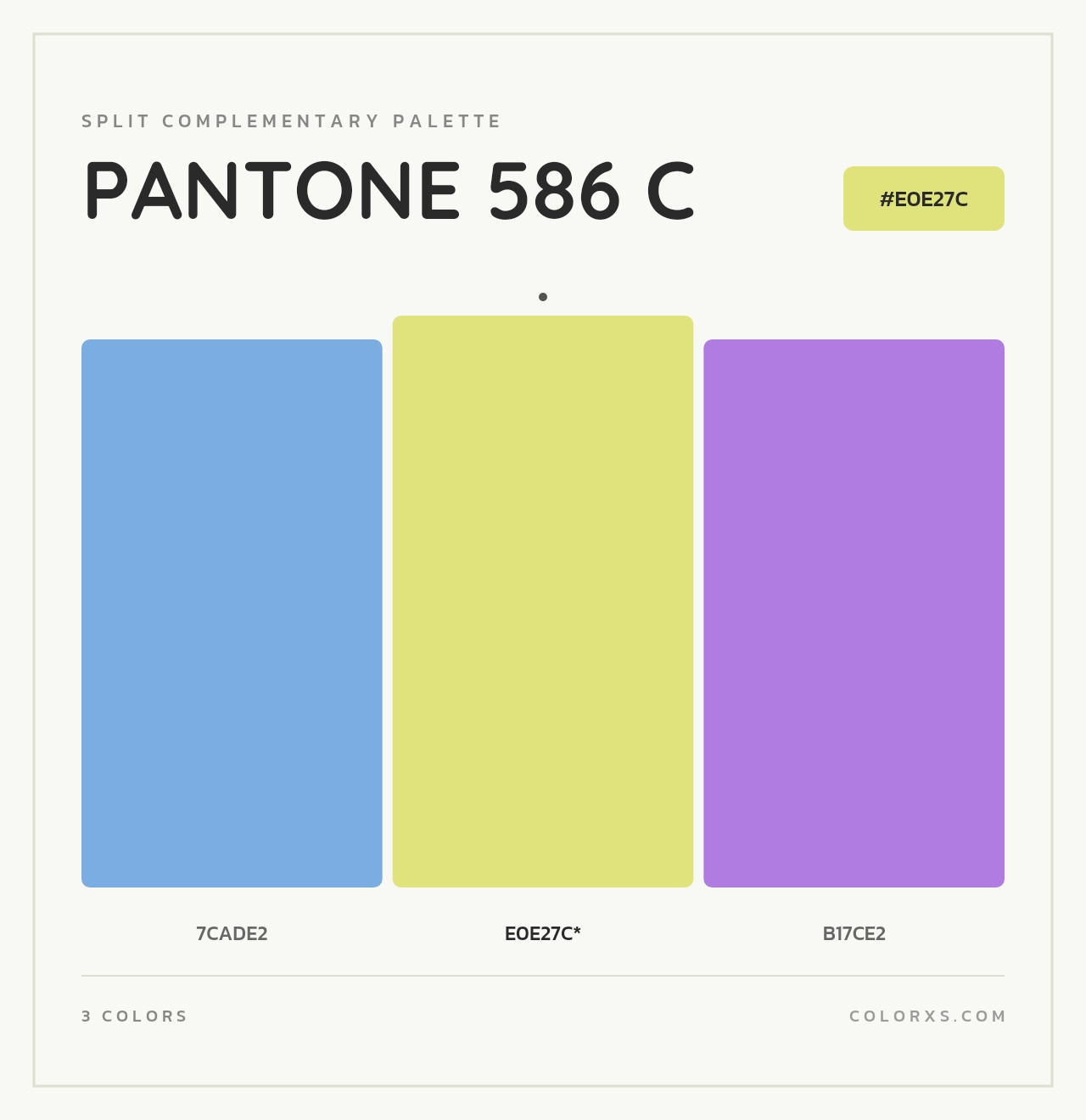 PANTONE 586 C - Split-Complementary Color Palette