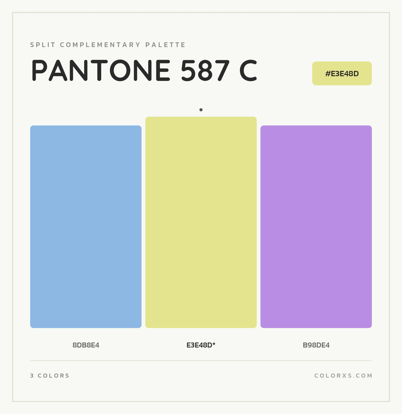 PANTONE 587 C - Split-Complementary Color Palette