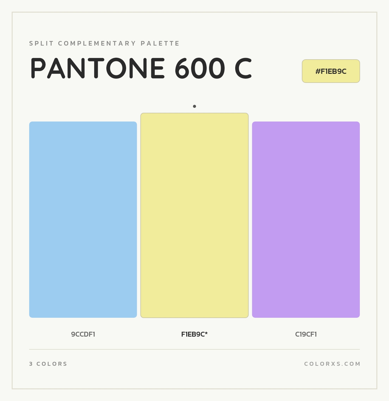 PANTONE 600 C - Split-Complementary Color Palette