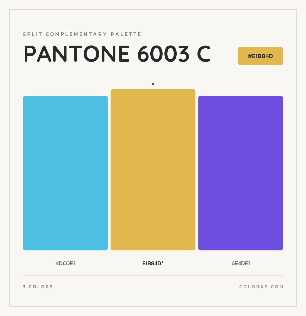 PANTONE 6003 C - Split-Complementary Color Palette