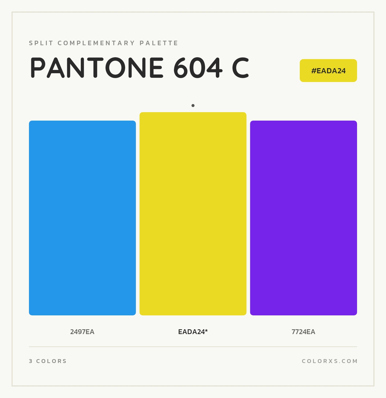 PANTONE 604 C - Split-Complementary Color Palette
