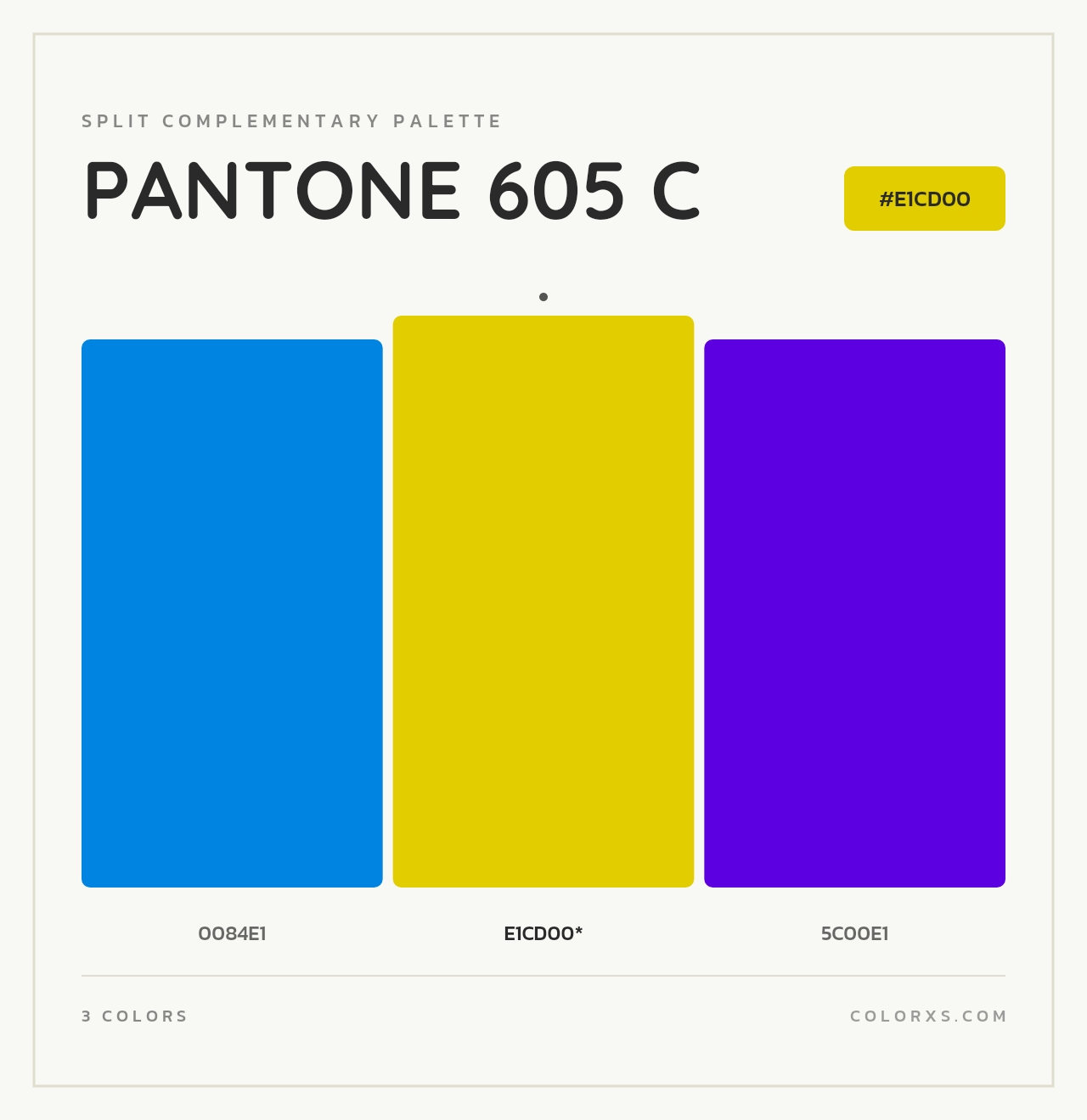 PANTONE 605 C - Split-Complementary Color Palette