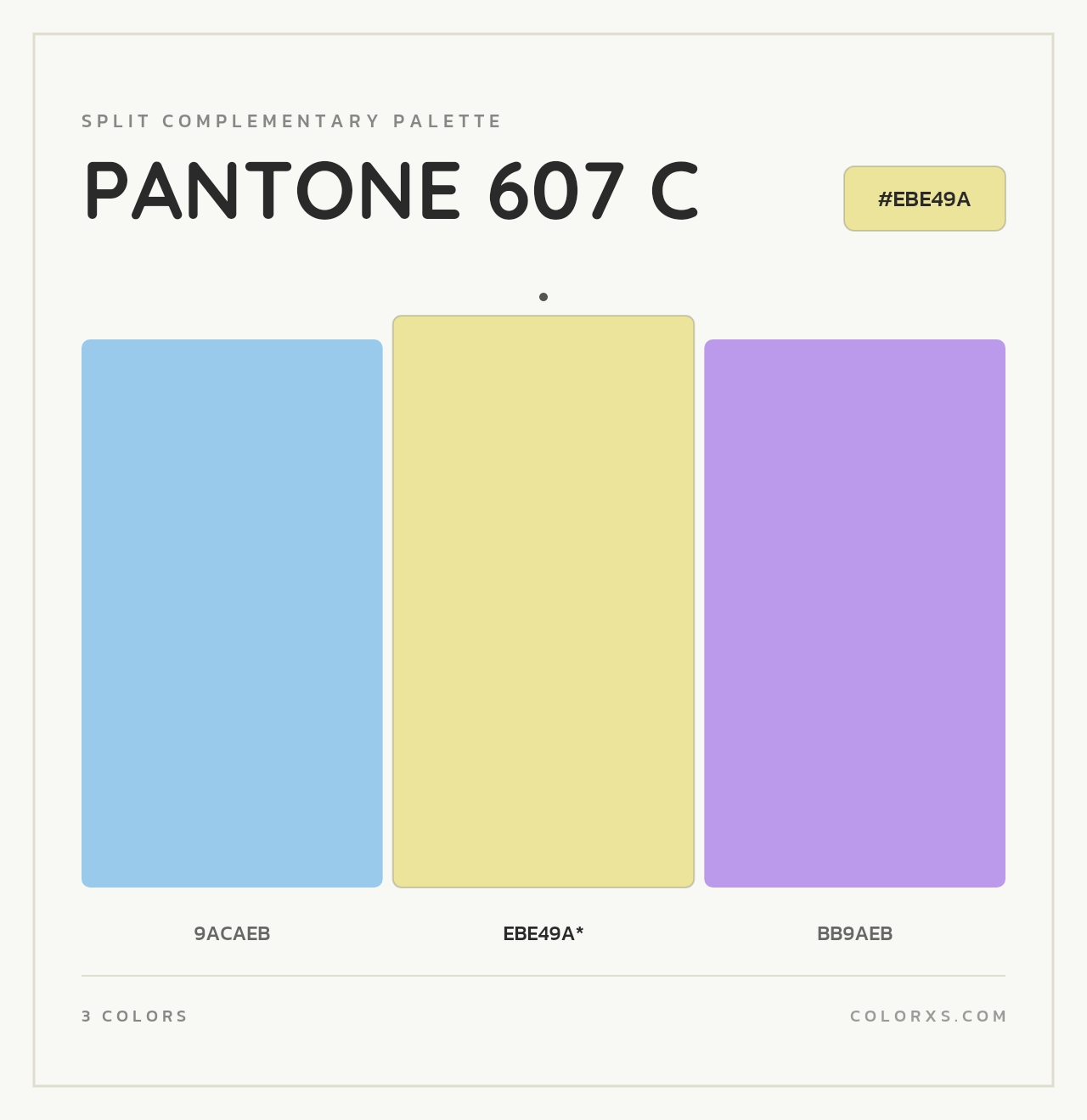 PANTONE 607 C - Split-Complementary Color Palette