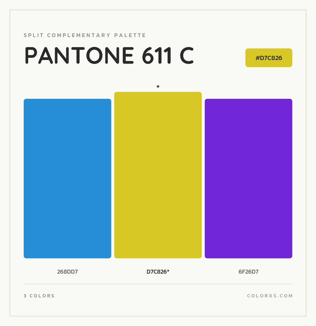 PANTONE 611 C - Split-Complementary Color Palette