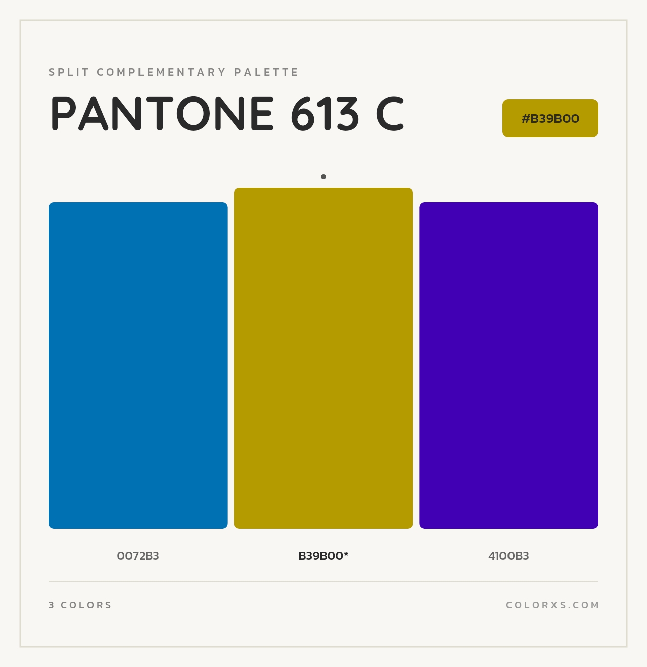 PANTONE 613 C - Split-Complementary Color Palette