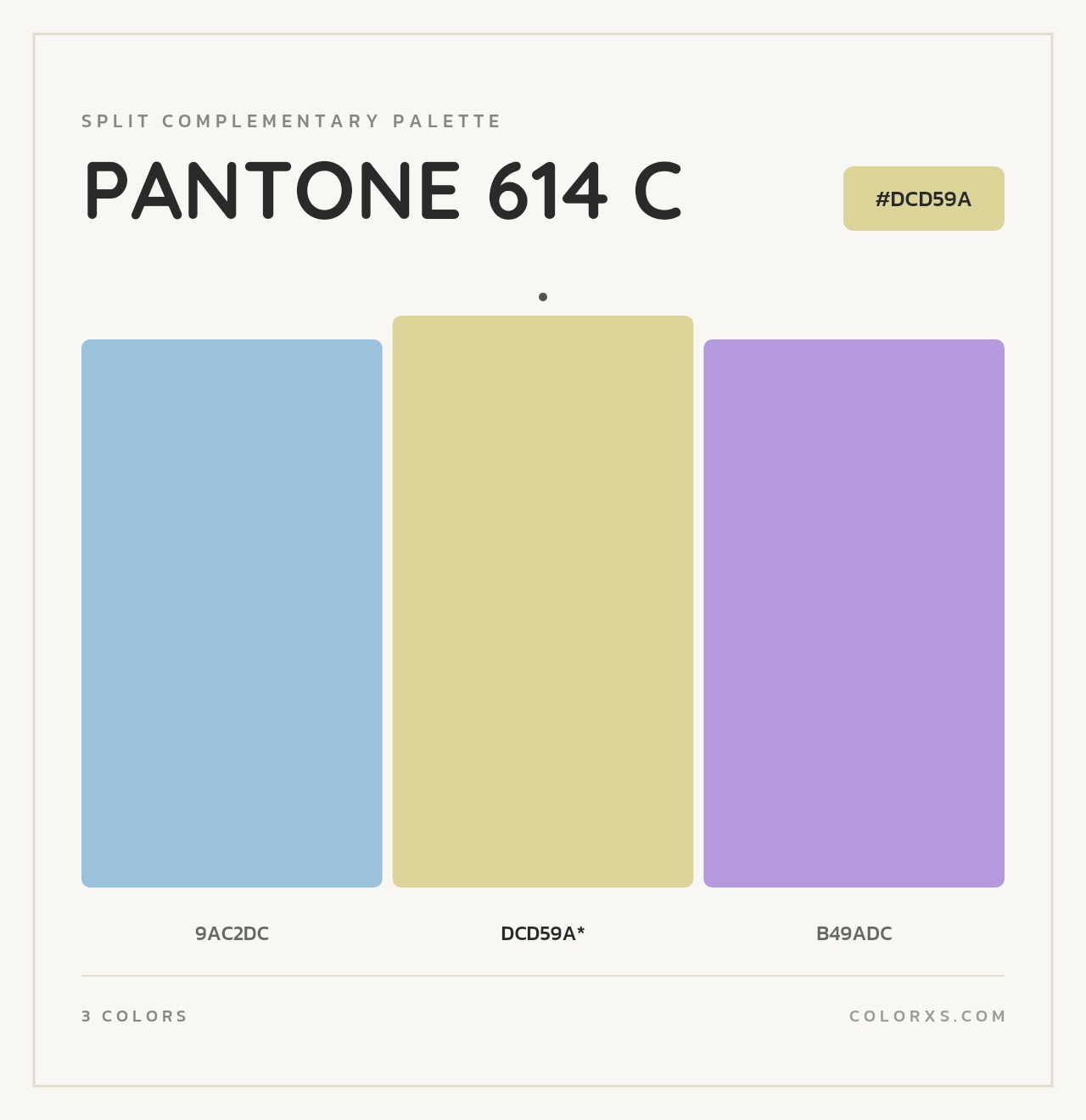 PANTONE 614 C - Split-Complementary Color Palette