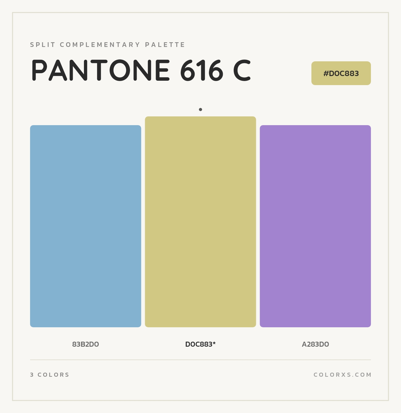 PANTONE 616 C - Split-Complementary Color Palette