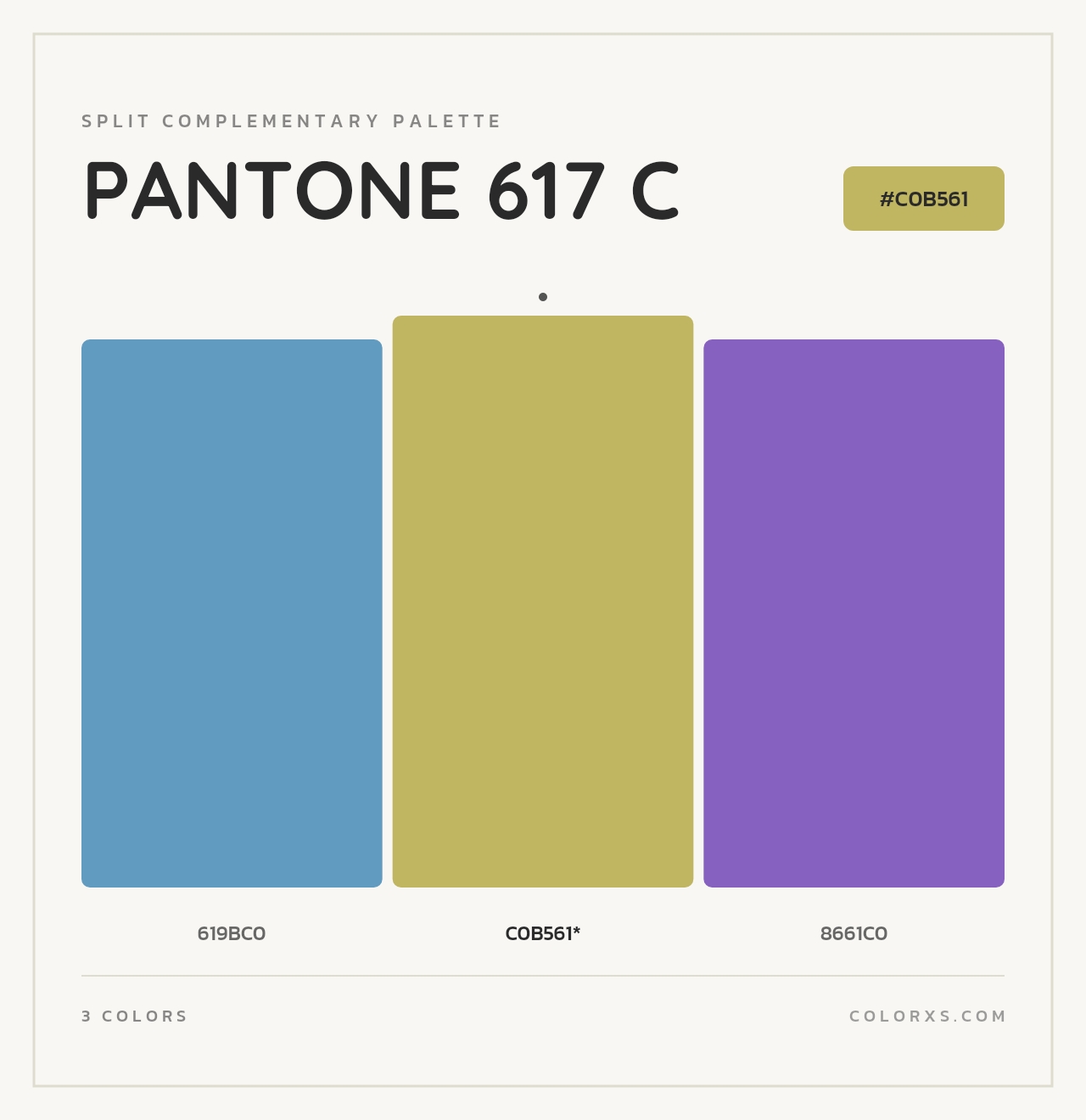 PANTONE 617 C - Split-Complementary Color Palette