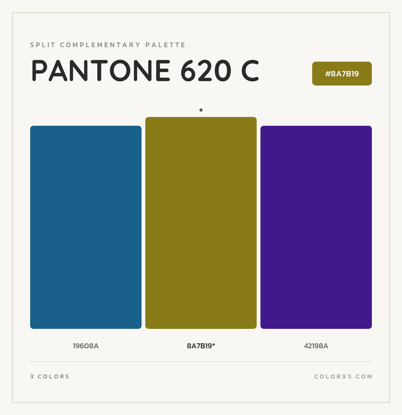 PANTONE 620 C - Split-Complementary Color Palette