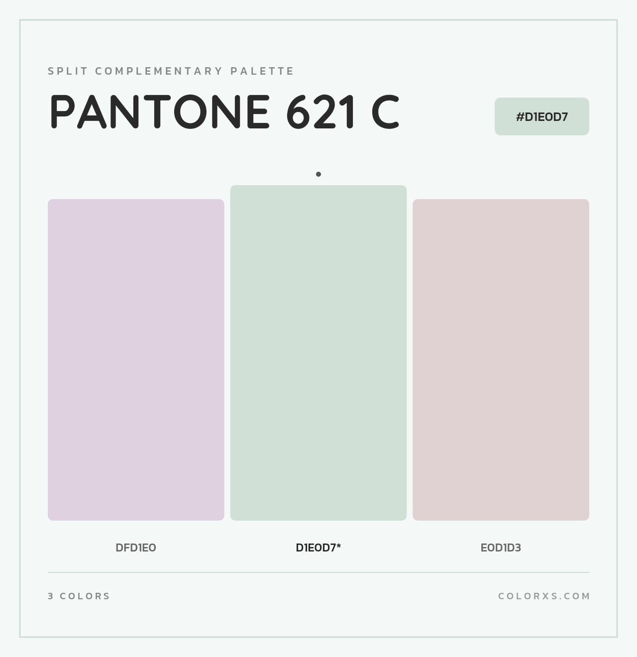 PANTONE 621 C - Split-Complementary Color Palette