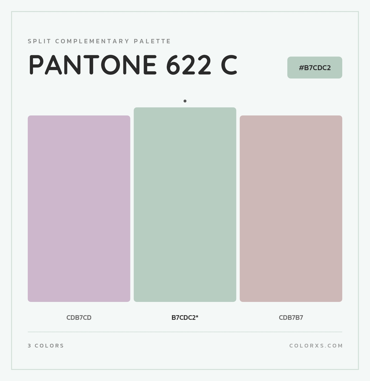 PANTONE 622 C - Split-Complementary Color Palette