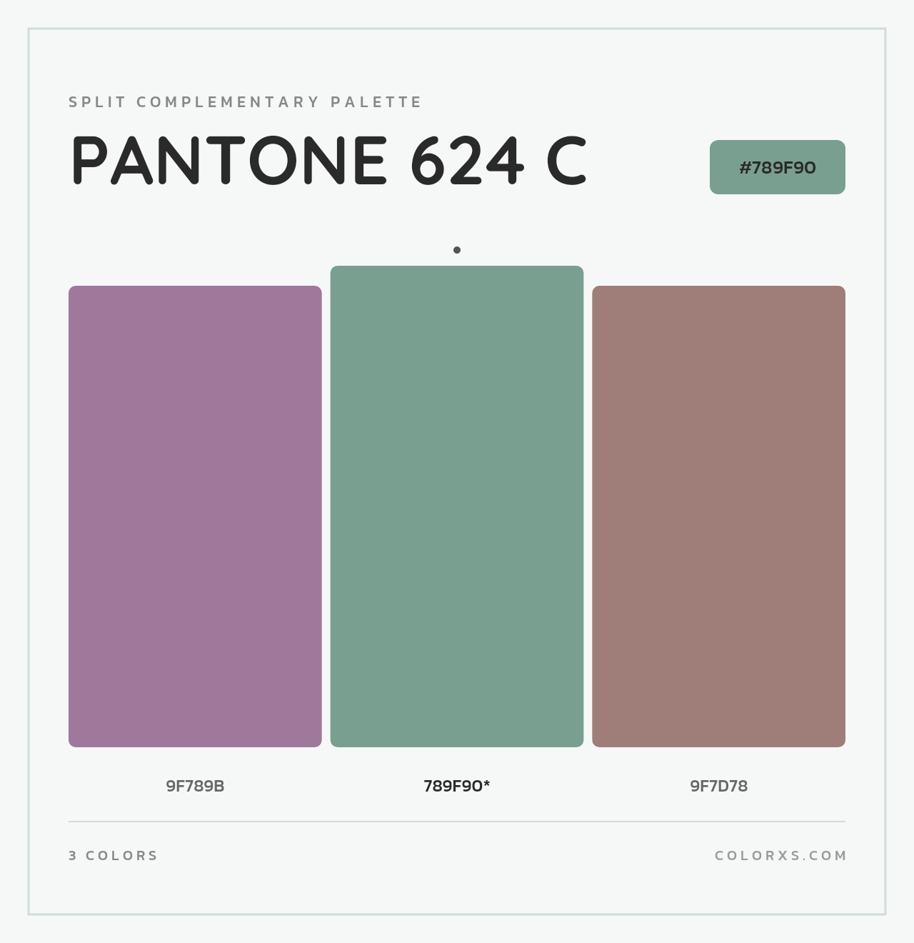 PANTONE 624 C - Split-Complementary Color Palette