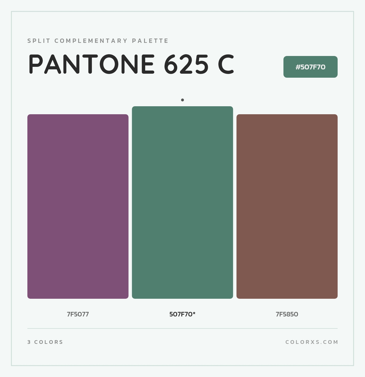 PANTONE 625 C - Split-Complementary Color Palette