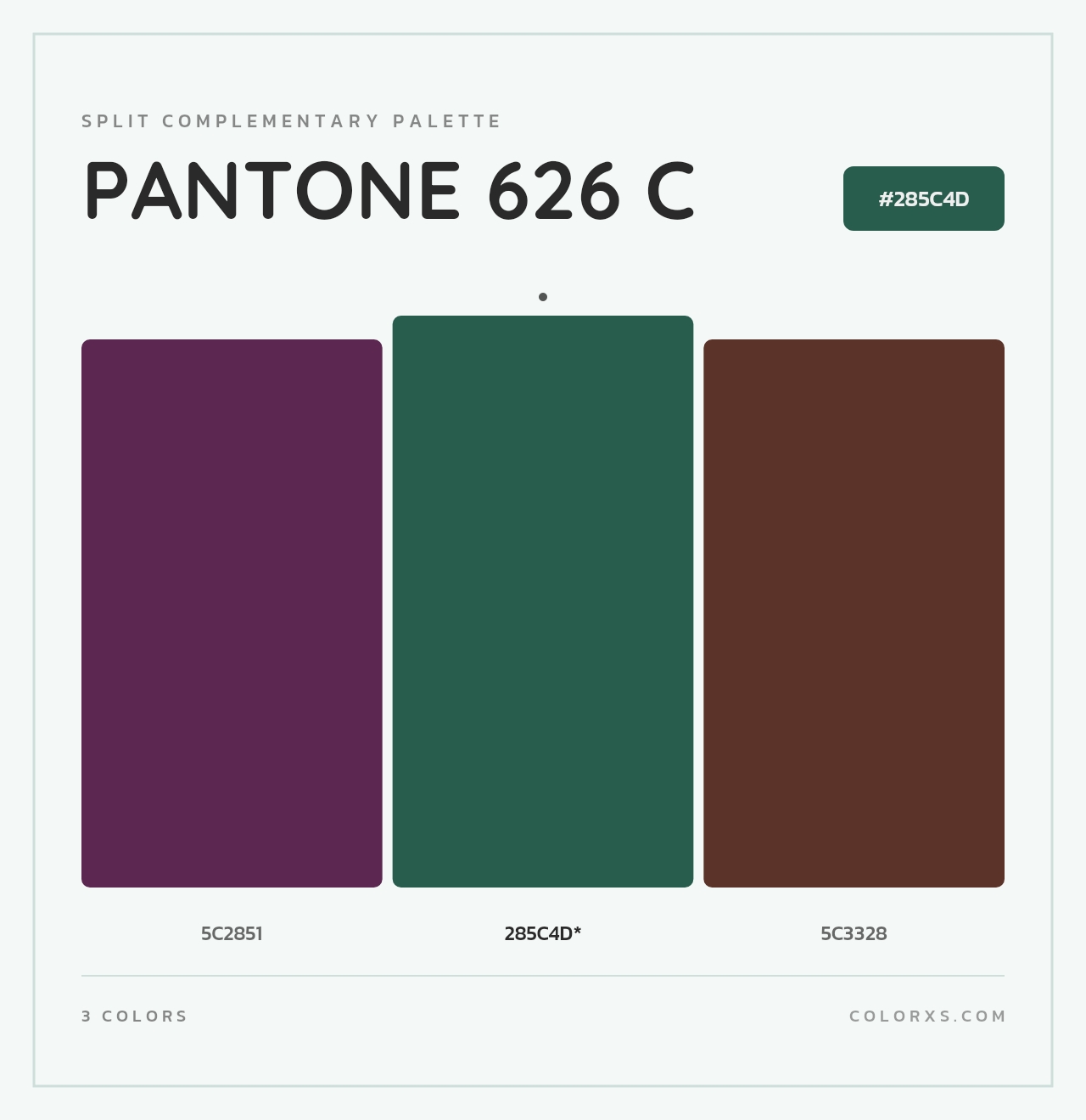 PANTONE 626 C - Split-Complementary Color Palette