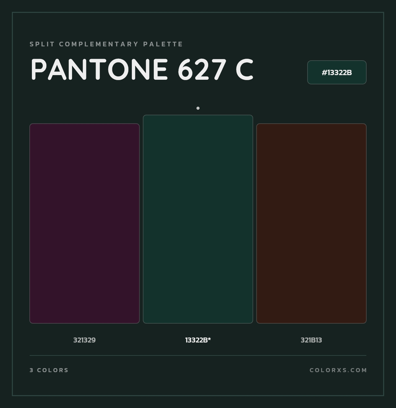 PANTONE 627 C - Split-Complementary Color Palette