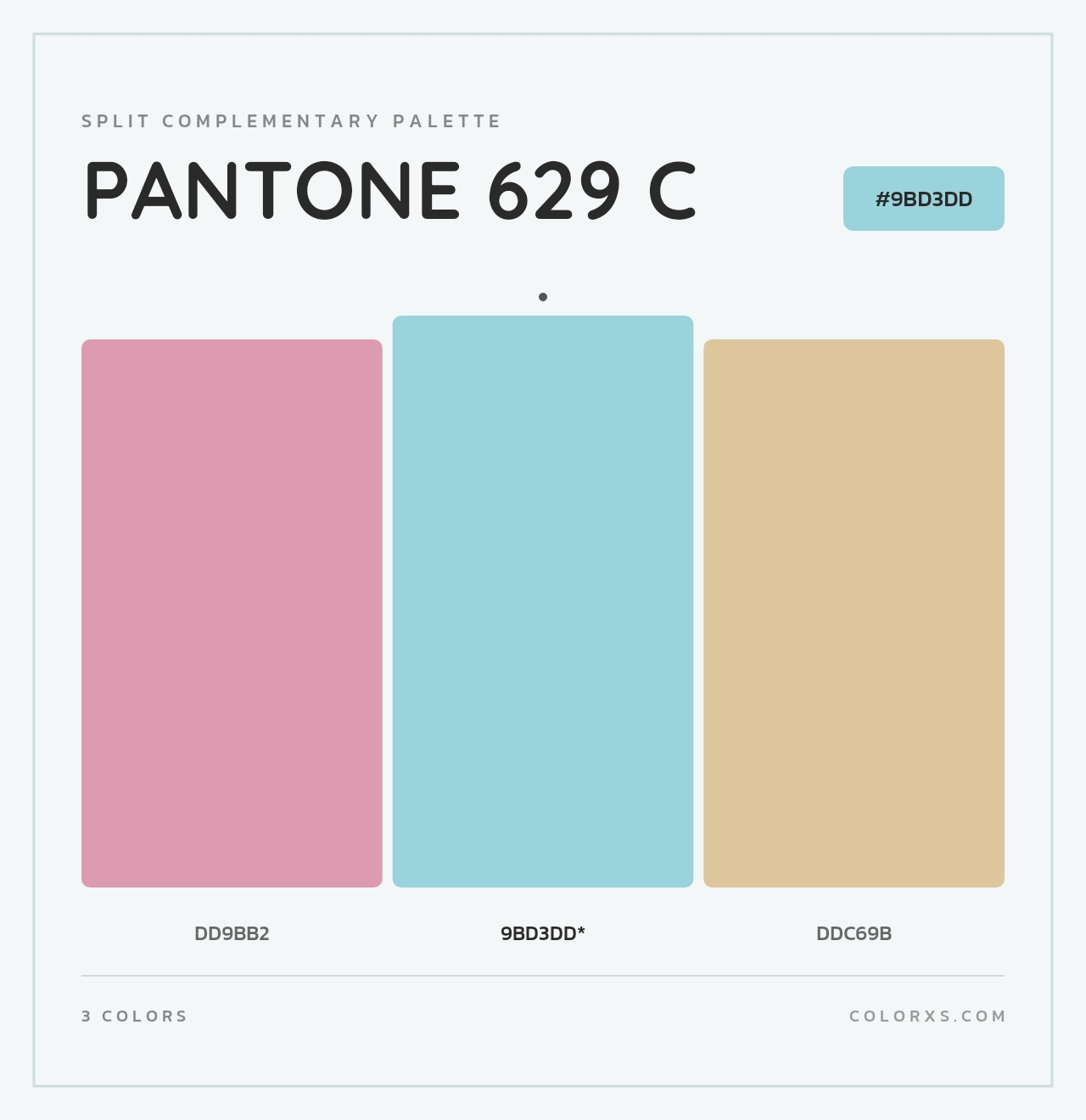 PANTONE 629 C - Split-Complementary Color Palette