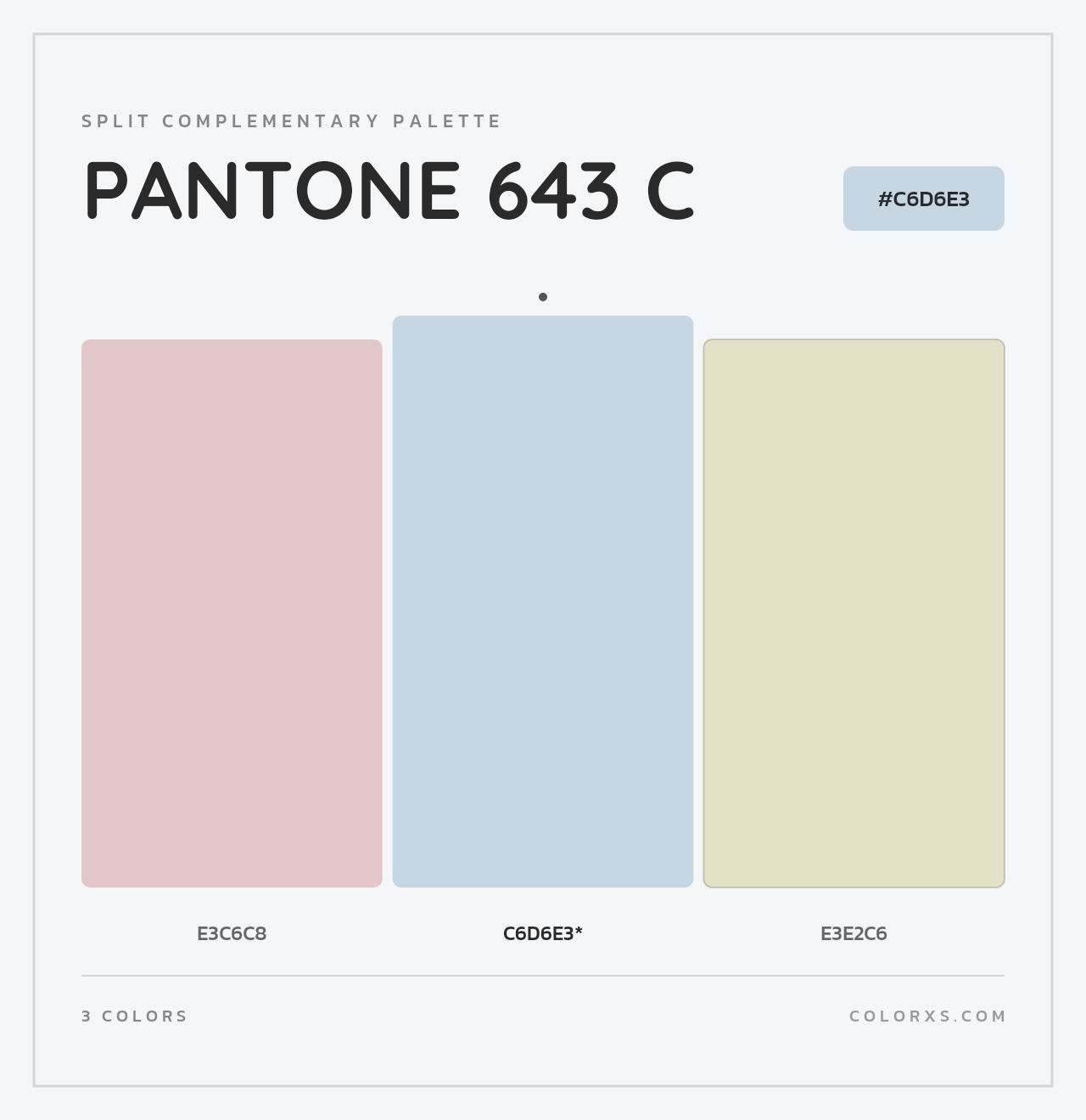 PANTONE 643 C - Split-Complementary Color Palette