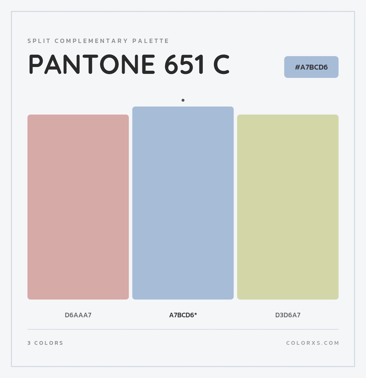 PANTONE 651 C - Split-Complementary Color Palette
